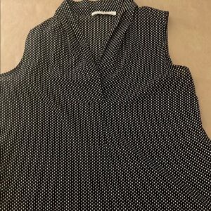 Dex Black and White Polka Dot Tank Top